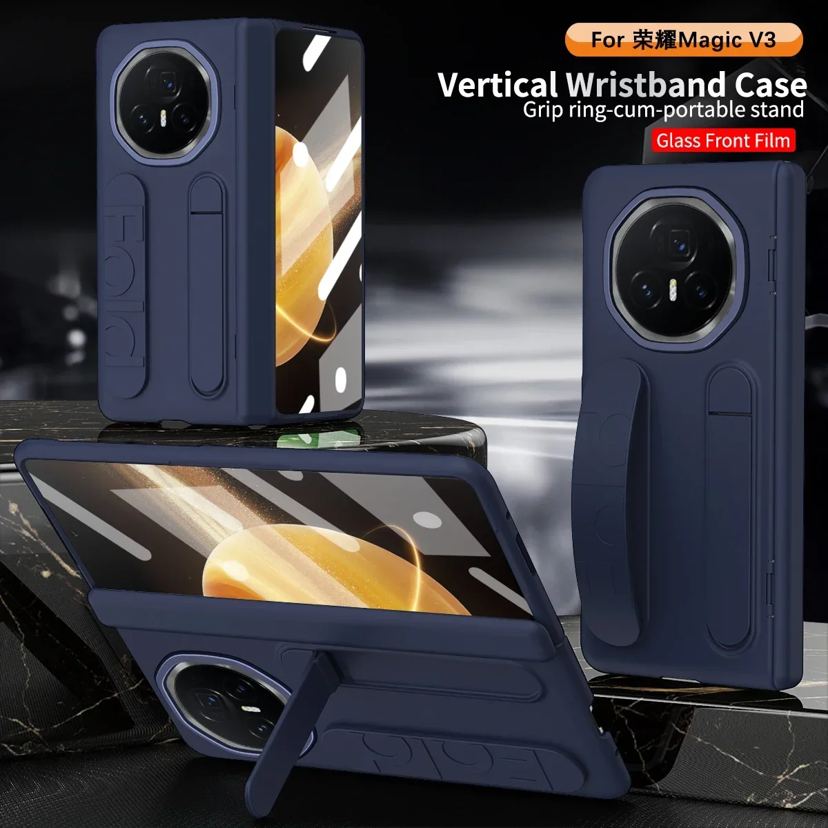 Матовый складной чехол для Honor Magic V3 MagicV3 приятный кожи матовый держатель с петлей