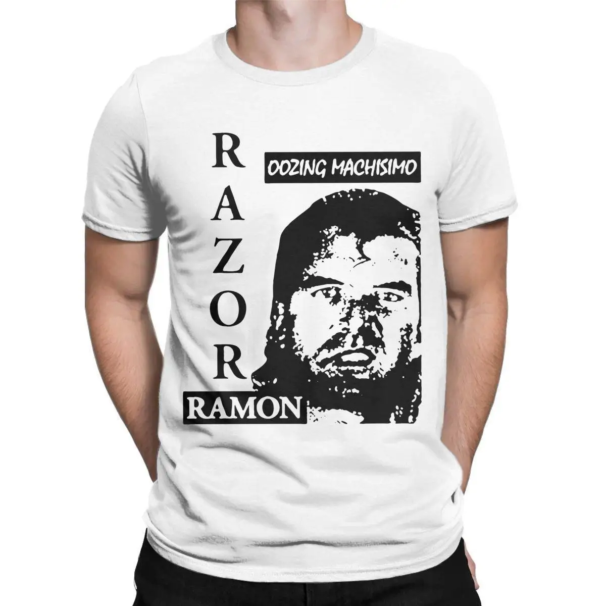 Razor Ramon Wrestling Legend T Shirt for Men 100% Cotton Vintage T-Shirt Round Collar Tees Short Sleeve Tops Gift Idea