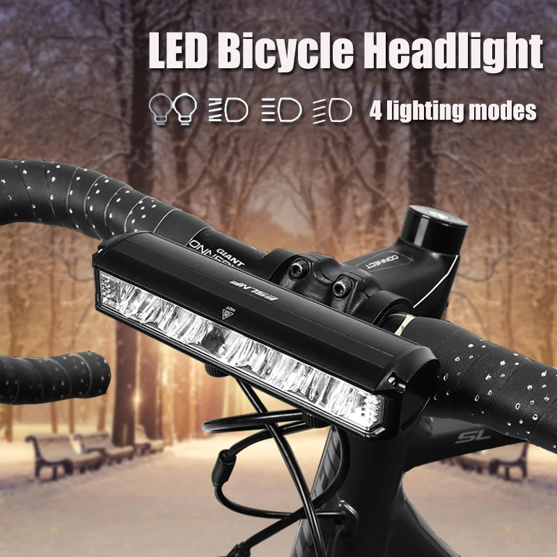 

8000mAh USB Rechargeable led Front light bicycle Headlight Waterproof Super Bright Flashlight Front Lights Bike Accessories