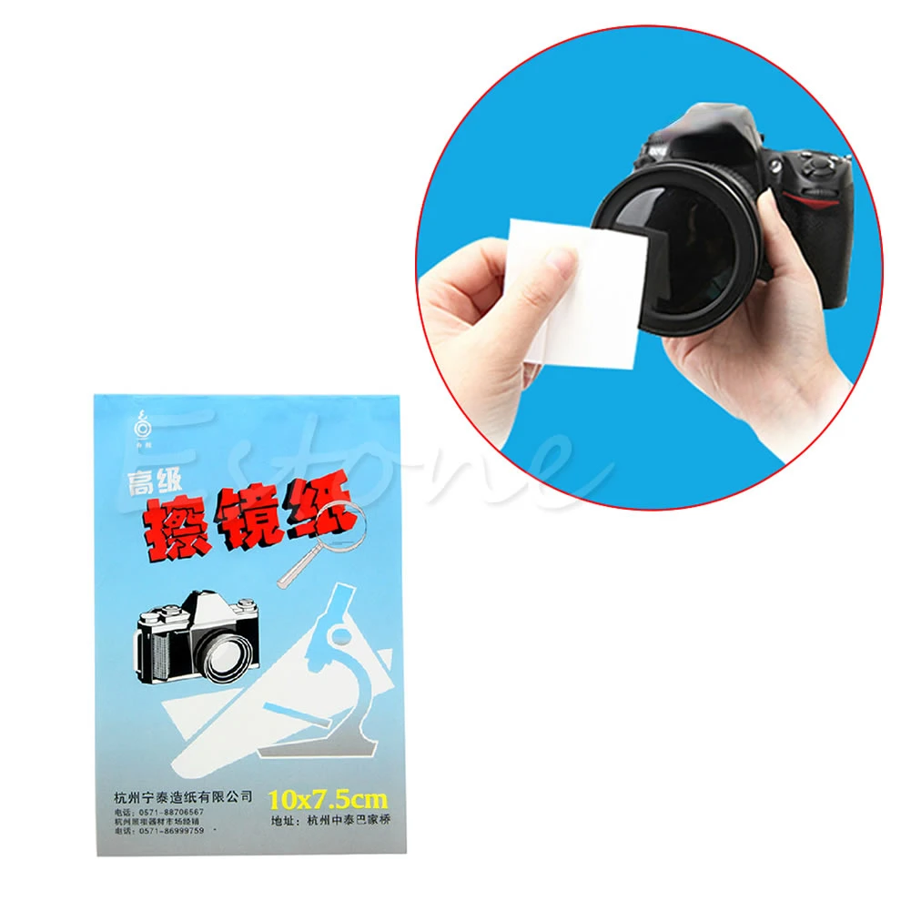 

Sheets Soft Camera Lens Optics Tissue Cleaning Clean Paper Wipes Booklet
