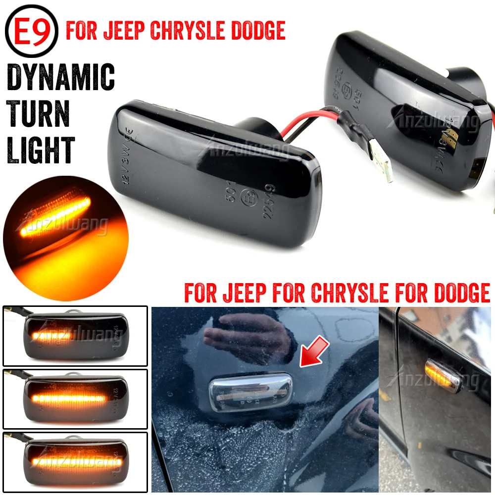 

Led Dynamic Side Marker Turn Signal Indicator Flowing Flash Repeater Light For Jeep Commander Patriot Compass Grand Cherokee