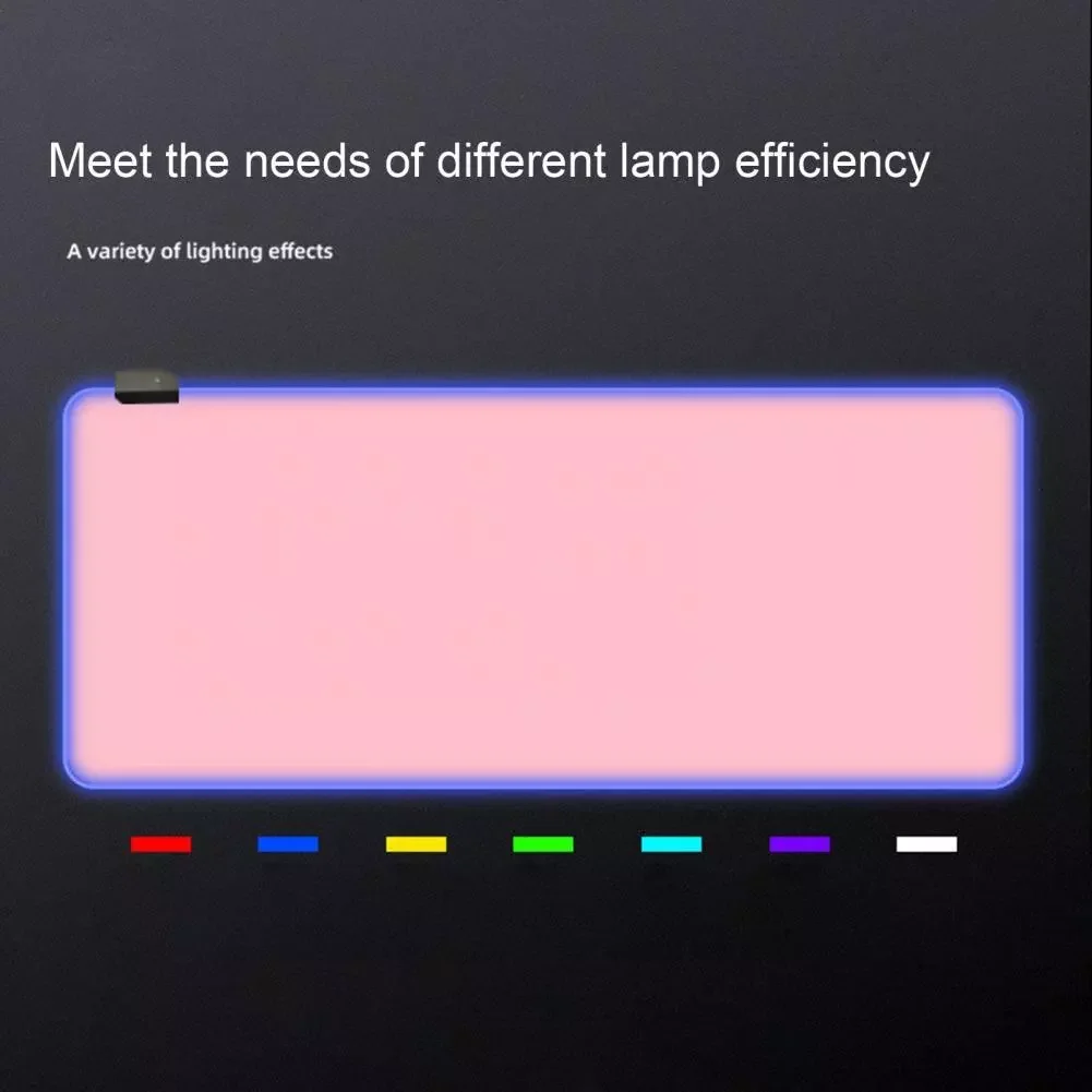 

Colorful Luminous RGB Light Effect Large Size Anti-slip Computer Keyboard LED Mouse Pad Mat for PC