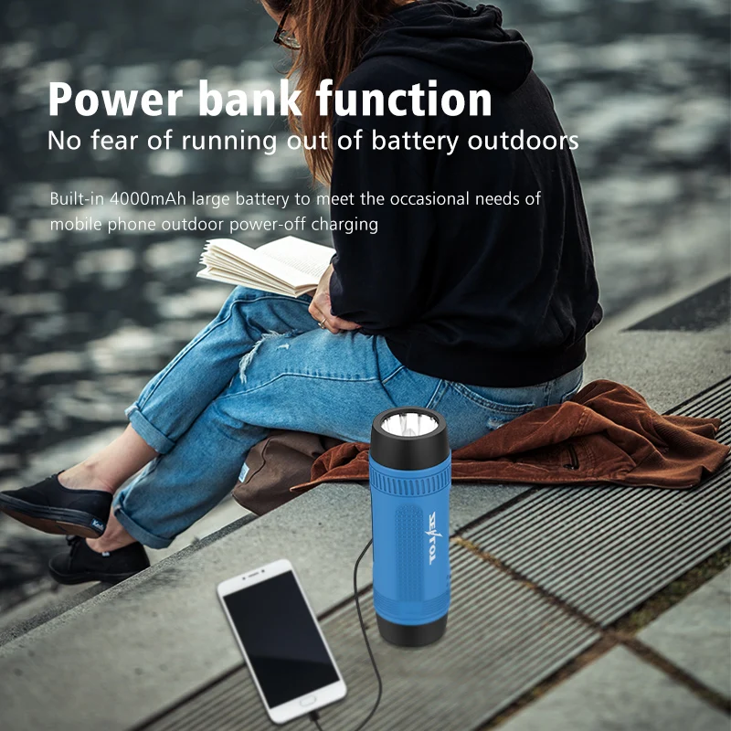ZEALOT-S1 Портативный Bluetooth-динамик Беспроводной велосипедный динамик FM-радио