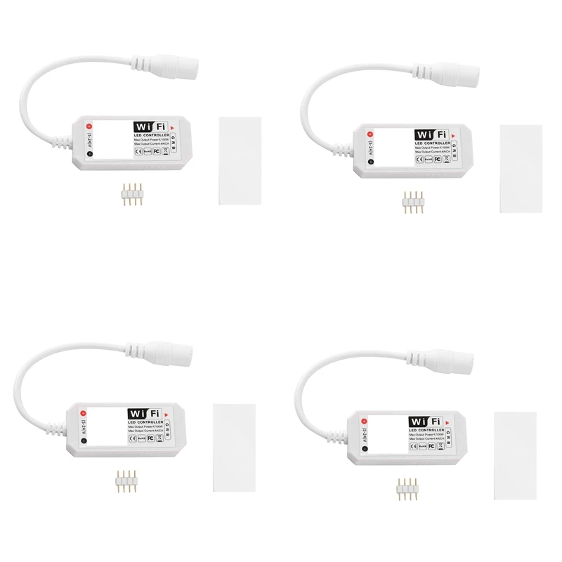 

Светодиодная лента RGB 4X с голосовым управлением, работает с Alexa и Google Home, беспроводной смарт-контроллер с Wi-Fi