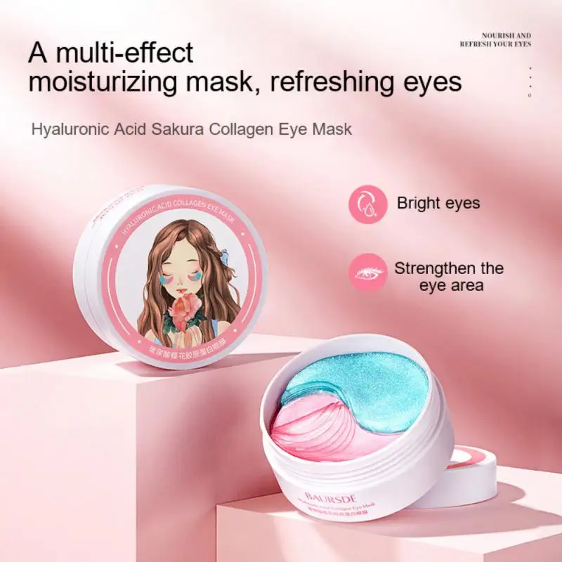 

Sakura Eyes Mask Collagen Eye Patch Skin Care Moisturizing Gel Patches Remove Eye Bags Wrinkle Dark Circles Korean Cosmetics