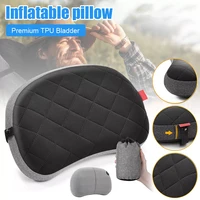 ergonomics travel pillow portable air inflatable airplane car pillows ring pillow folding press type bed pillows neck cushion