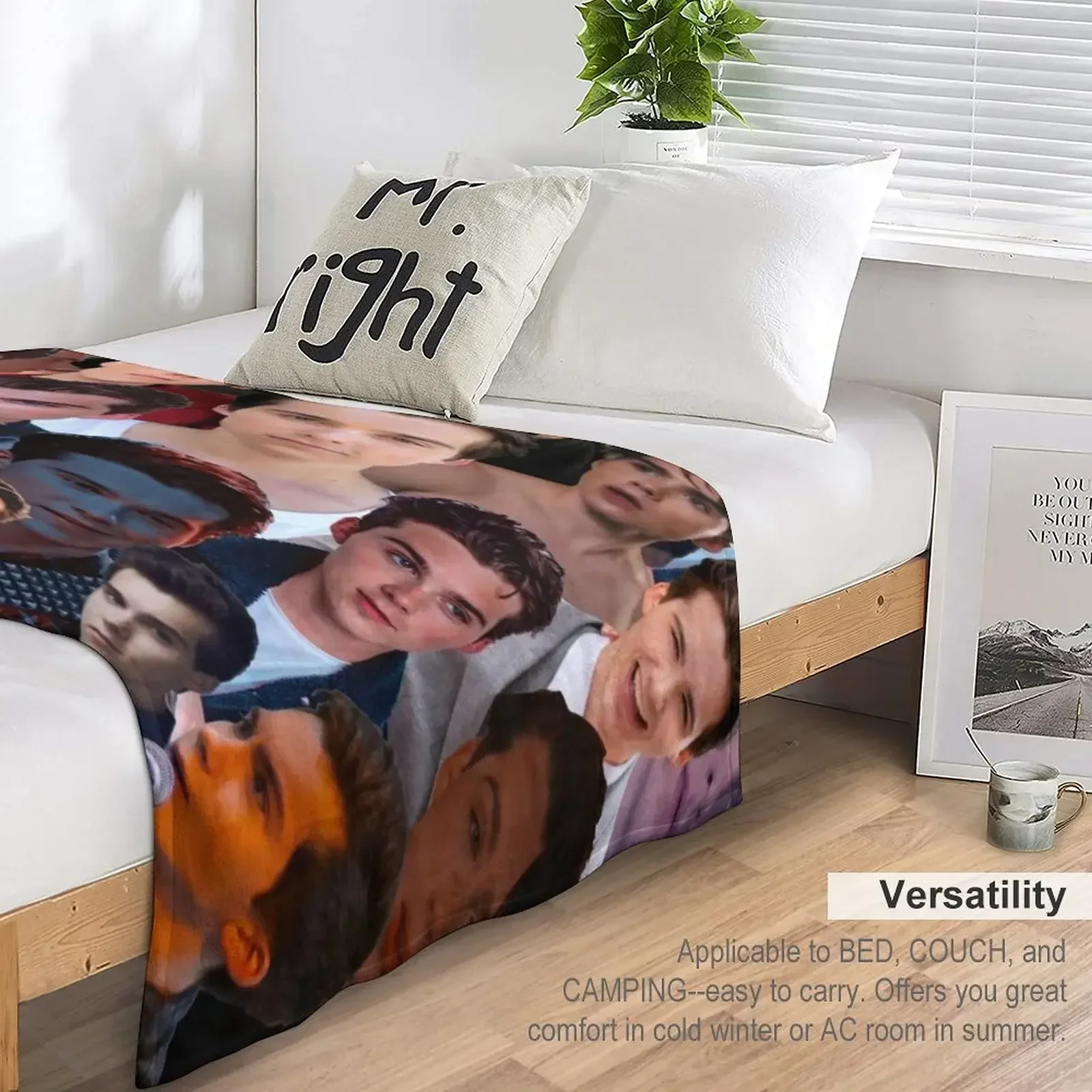 Фон для фотографий с коллажем и одеялом в клетку