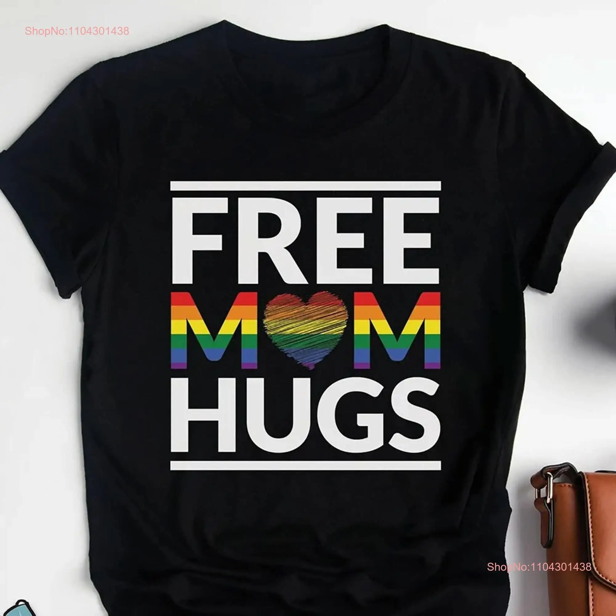 Футболка Free Mom Hugs Месяц гордости ЛГБТК ЛГБТ Вселье одежда для защиты траншей
