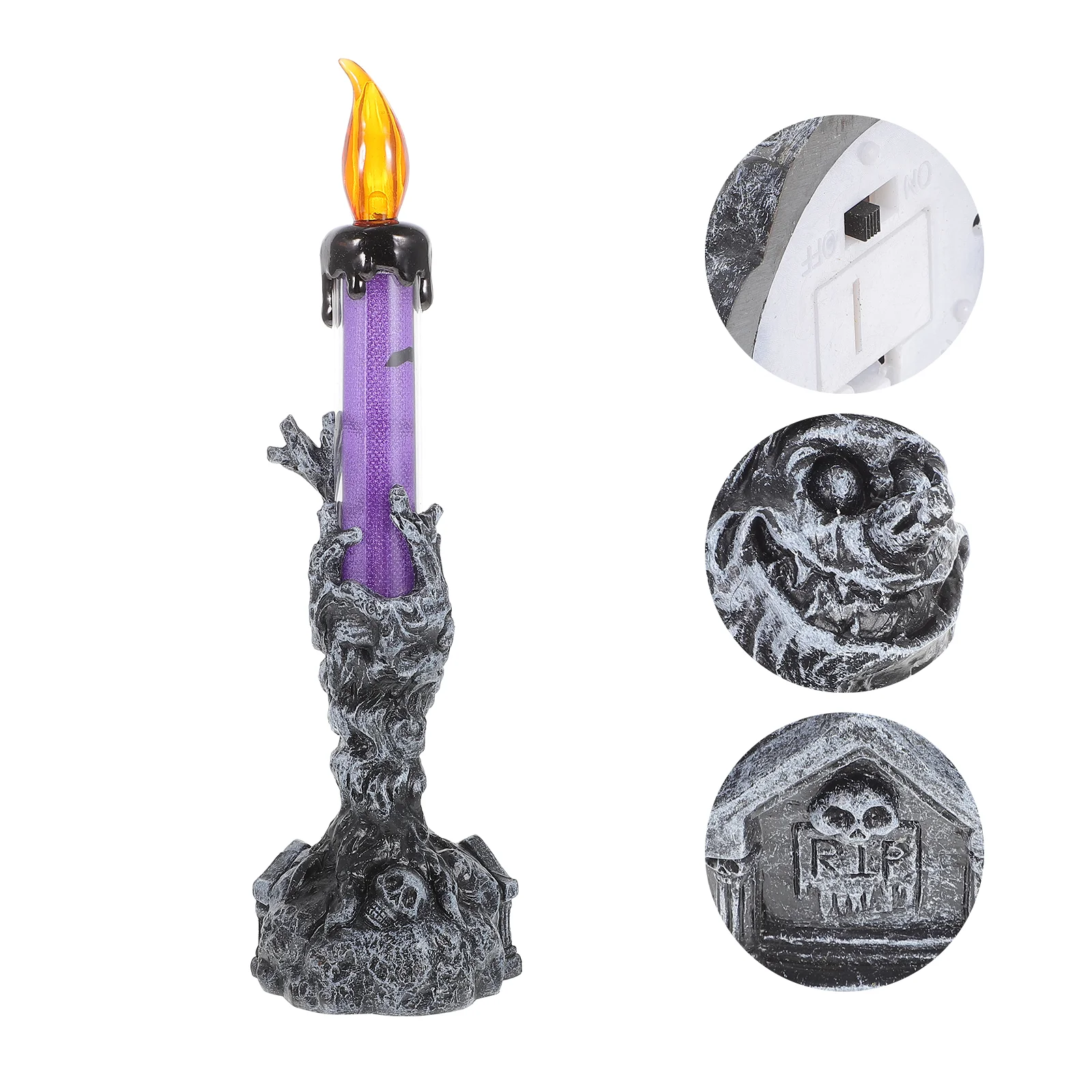 

2 Pcs Ghost Hand Lamp Halloween Decorations Flashing Tealight Home Lights Button Theme Party Christmas