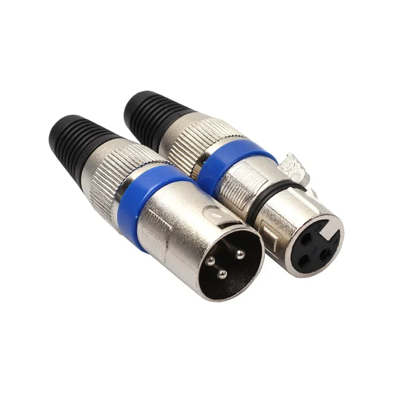 

XLR Cannon Male and Female DIY Audio Plug Color Circle Big Three-pin Balanced Mixer Microphone Cannon Male and Female Plug