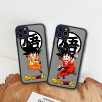 dragon ball goku vegeta phone case for iphone 13 12 11 pro max mini xs 8 7 plus x se 2020 xr matte transparent cover