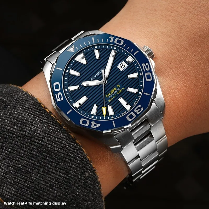 Ремешок из цельной нержавеющей стали для TAG HEUER AQUARACER 300, модели WAY201A, WAY211, ABA0927, изогнутый стальной браслет для мужчин, 20,5 мм, 21,5 мм. (art.: 3920da442cc34) - 3920da442cc34