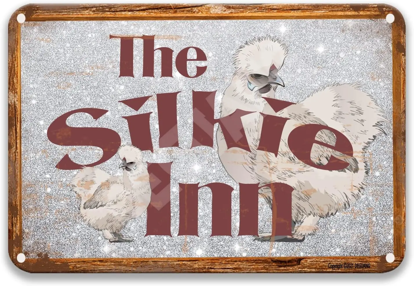 Силкийская ферма цыплята-цыплята гладкий плакат свежие ягодицы Nuggets жестяной