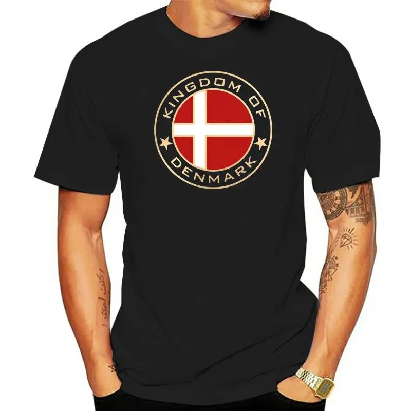 

Классическая футболка унисекс из 100% хлопка, футболка больших размеров и цветов, Мужская футболка с изображением страны Дания, Датки, Копенгагена