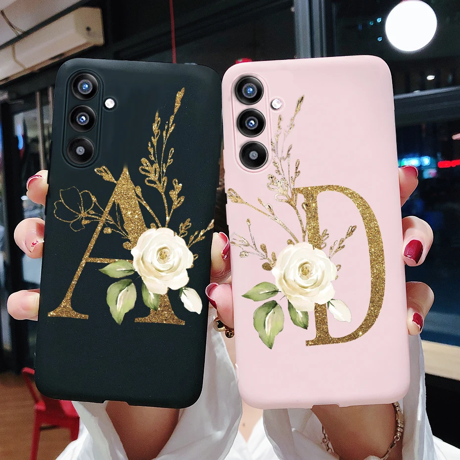 Роскошный модный силиконовый защитный чехол для Samsung Galaxy A54 5G с милыми буквами A 54
