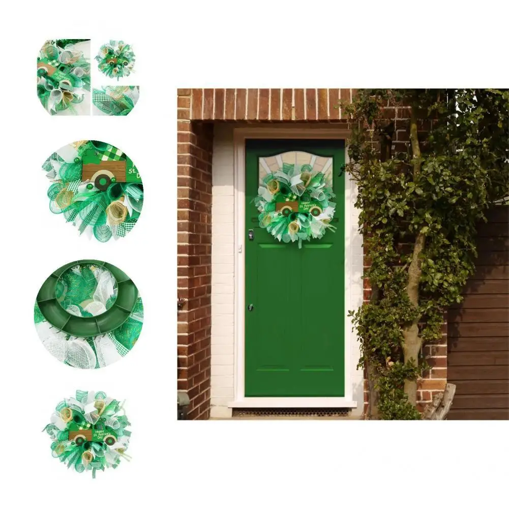 

Round Beauty Smooth Edges St Patricks Day Garland Decor Plastic Hanging Wreath Calming Household Supplies