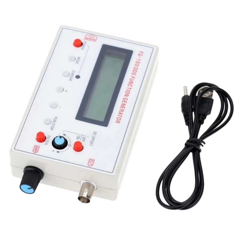 

FG-100 DDS Function Signal Generator Sine+Triple-cornered+Square Wave Frequency 1Hz-500KHz Tester