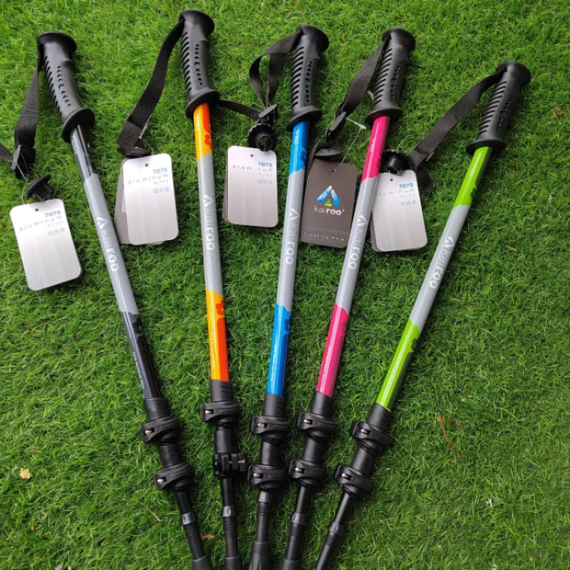 

Telescopic Long Walking Sticks Shear Anti-Slip Grip Extendable Hand Tool trekking poles fashionable canes survival equipment