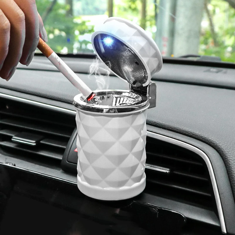 

Car Ashtray With LED Light Universal Alloy Ash Tray For Buick Regal Hideo Encore Lacrosse GL6 GL8 Excelle XT Verano Envision