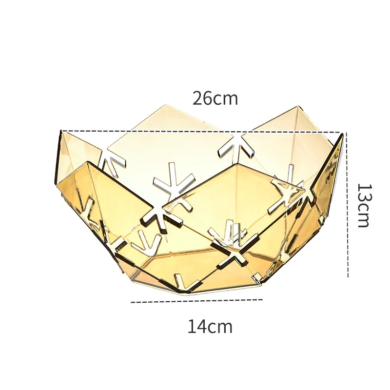 Прозрачный поднос для фруктов креативный ажурный столик гостиной чая закусок