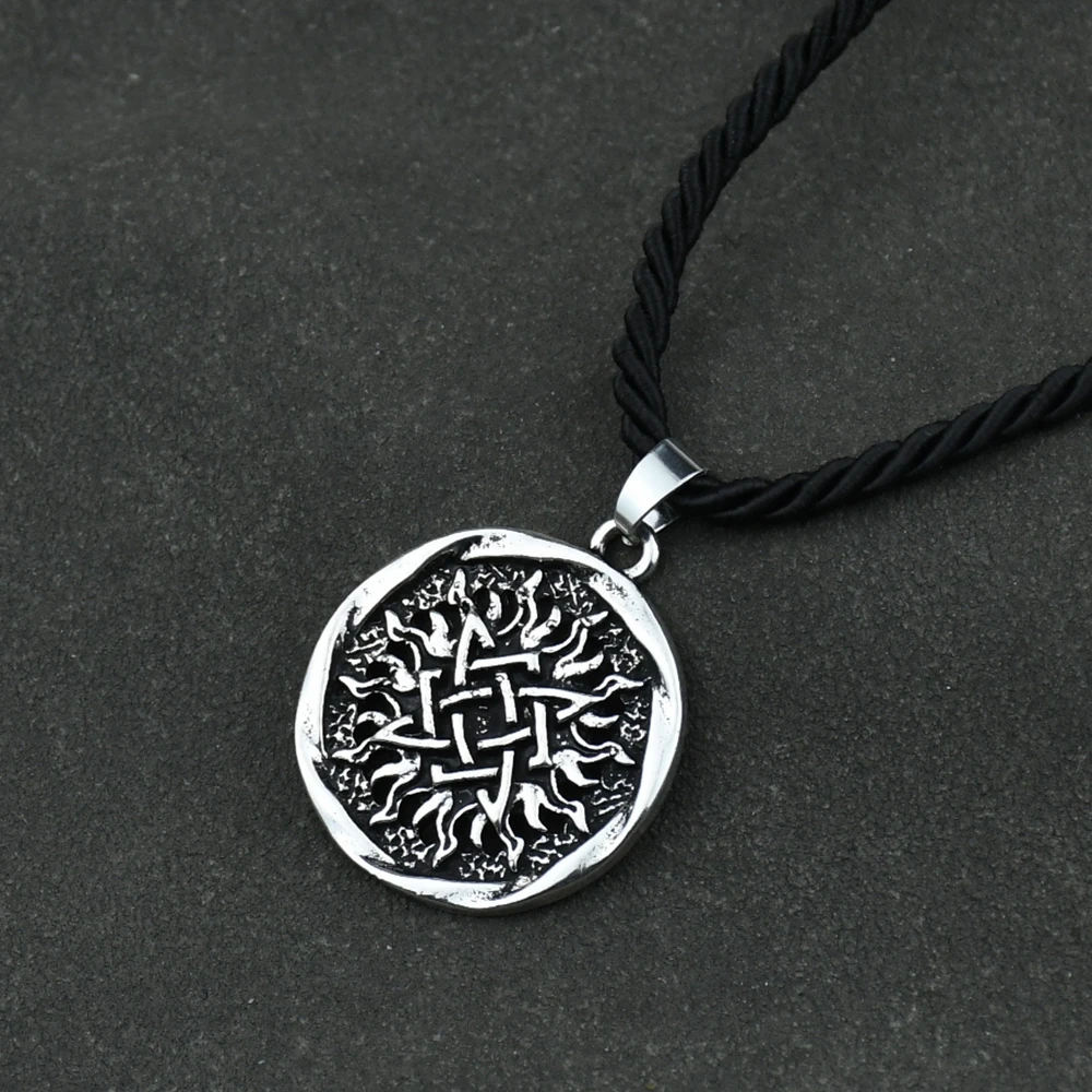 Квадратный кулон Сварога славянский паганский мужской ожерелье Россия Звезда Славянского Солнца цветок амулет древний талисман ювелирные изделия.