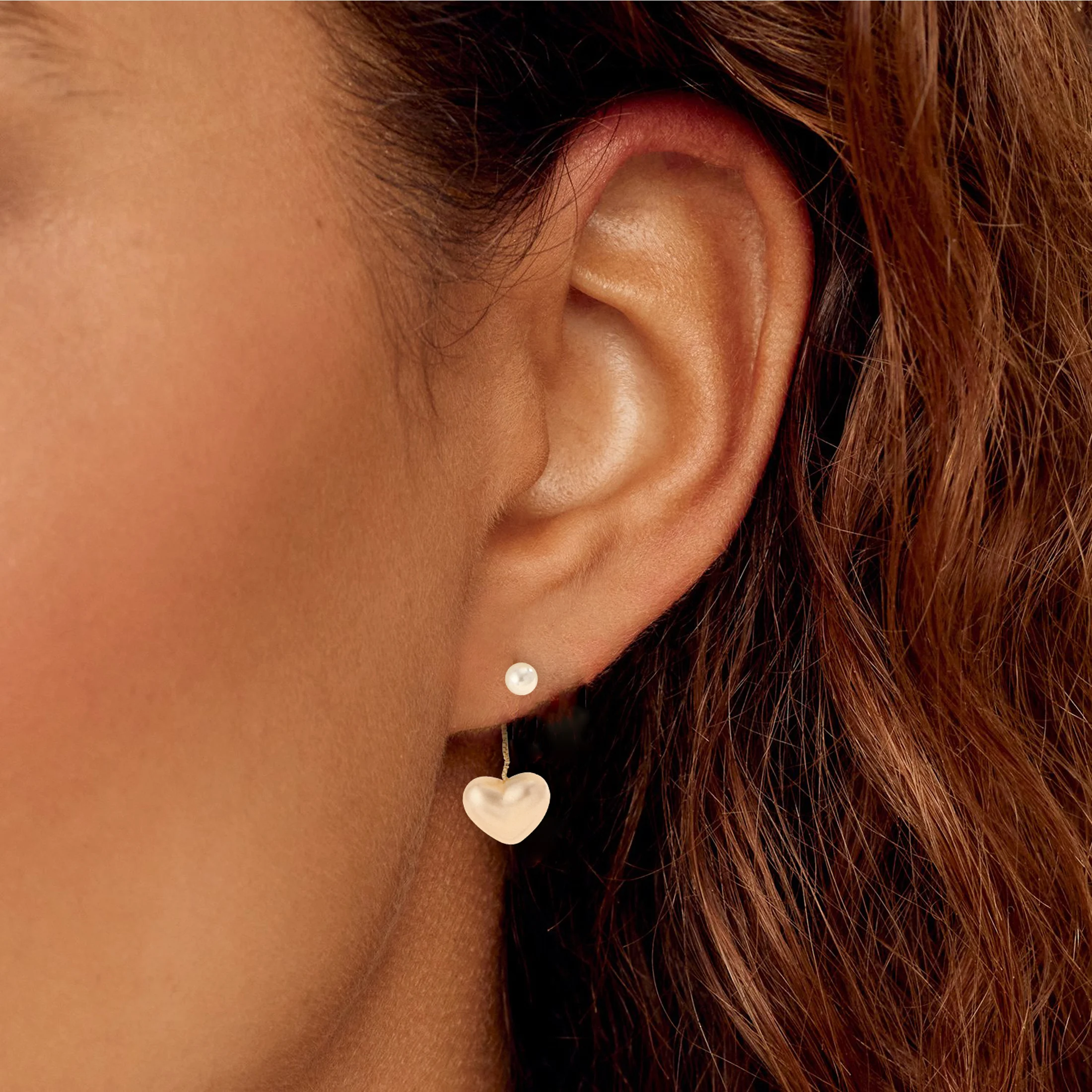 Элегантные и изысканные женские модные серьги в форме сердца с жемчужной