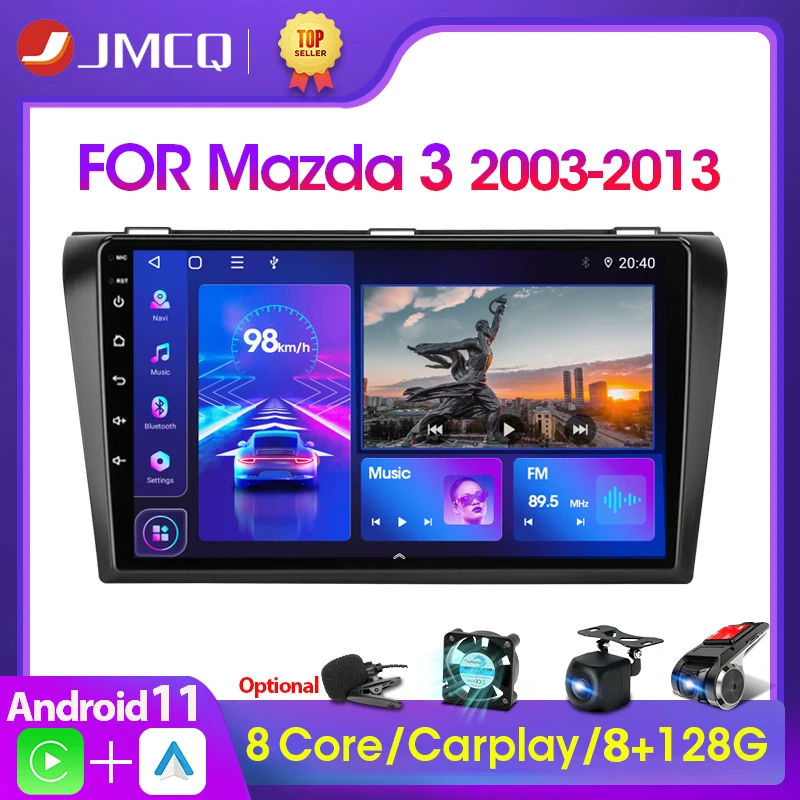 $87.51 JMCQ Android 11 DSP Car Radio Multimidia Video Player Navigation GPS Stereo For Mazda 3 2003-2013 Mazda3 2din Head Unit Carplay
