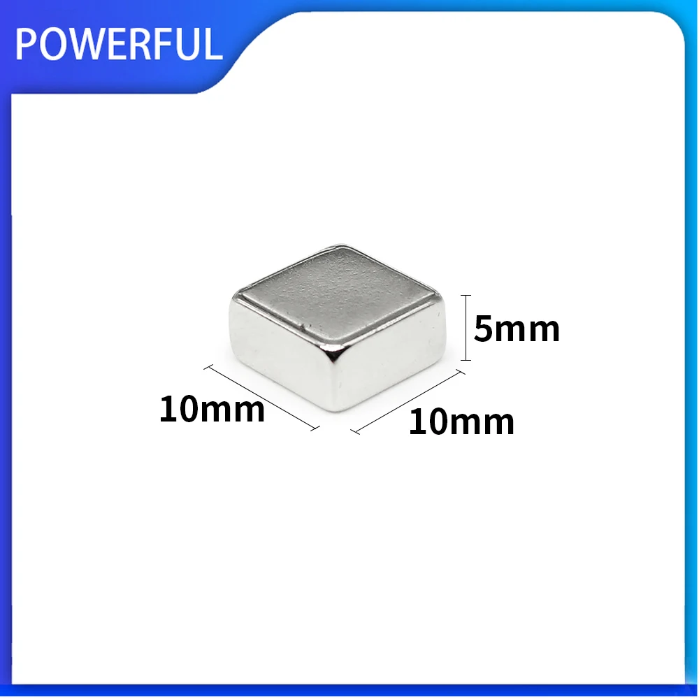 

5/10/20/50/100PCS 10x10x5 mm Square Rare Earth Neodymium Magnet 10*10*5 Block Powerful Strong Magnetic Magnets Sheet 10x10x5mm
