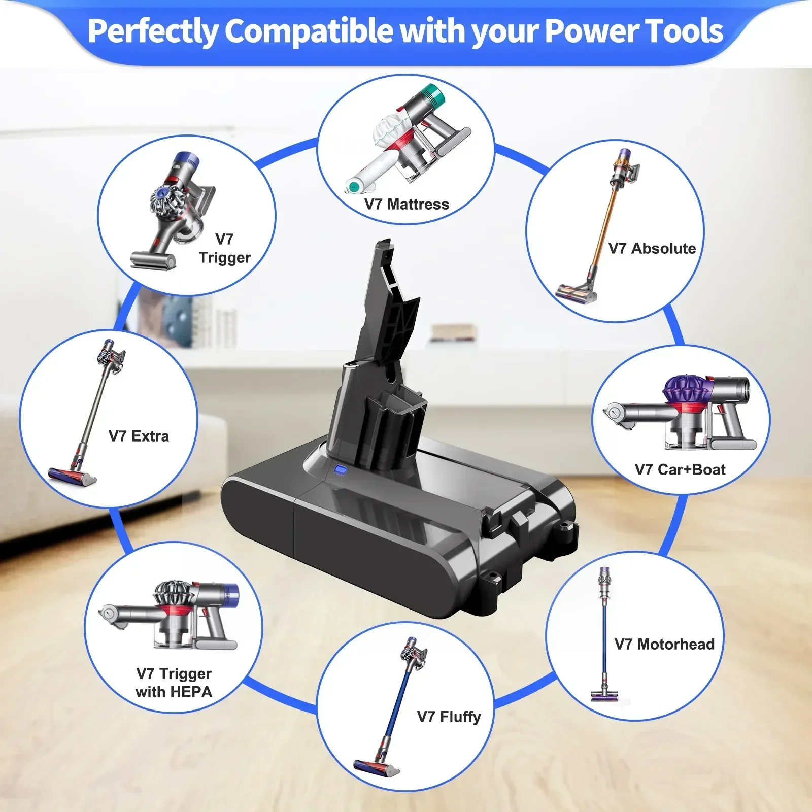 Сменный аккумулятор 6,0 Ач8,0 Ач для Dyson V6 V7 V8 V10 серии SV12 DC62 SV11 sv10, запасной аккумулятор для ручного пылесоса (art.: 3920cffd8fbba) - 3920cffd8fbba