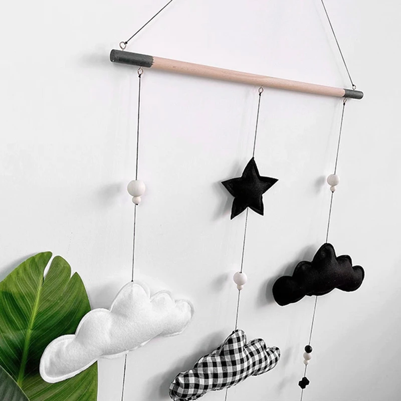 INS фетровый настенный орнамент в форме облаков украшение для детской спальни