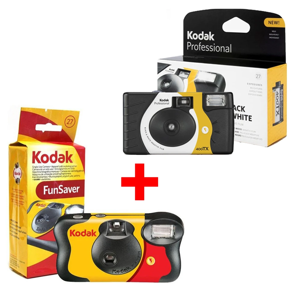 Одноразовая одноразовая камера Kodak Professional 400TX B&ampampW + Fun Saver