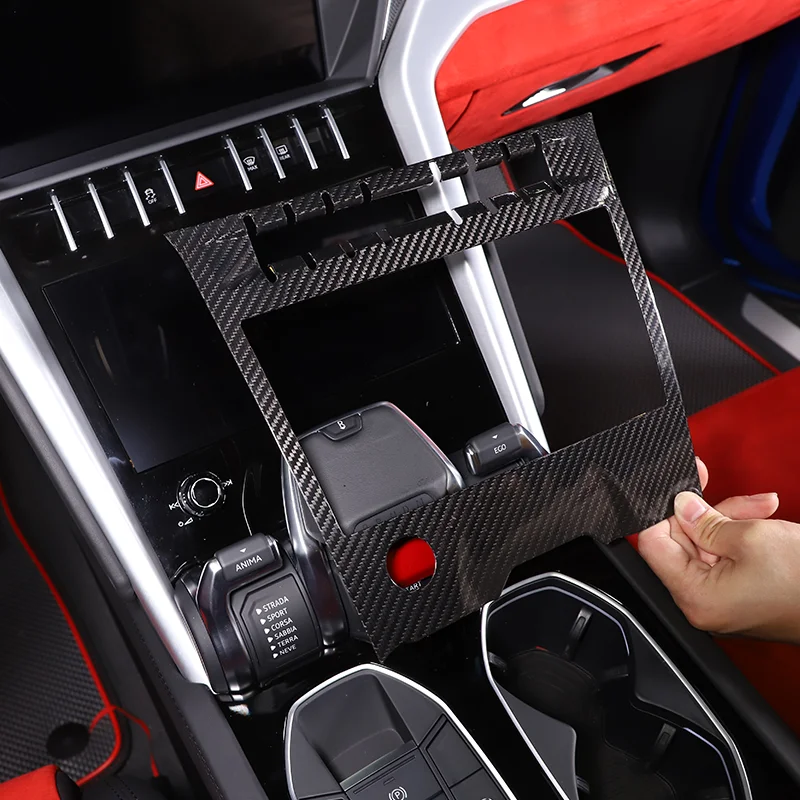 

For 18-21 Lamborghini URUS air conditioning switch panel decorative frame car interior decoration accessories real carbon fiber