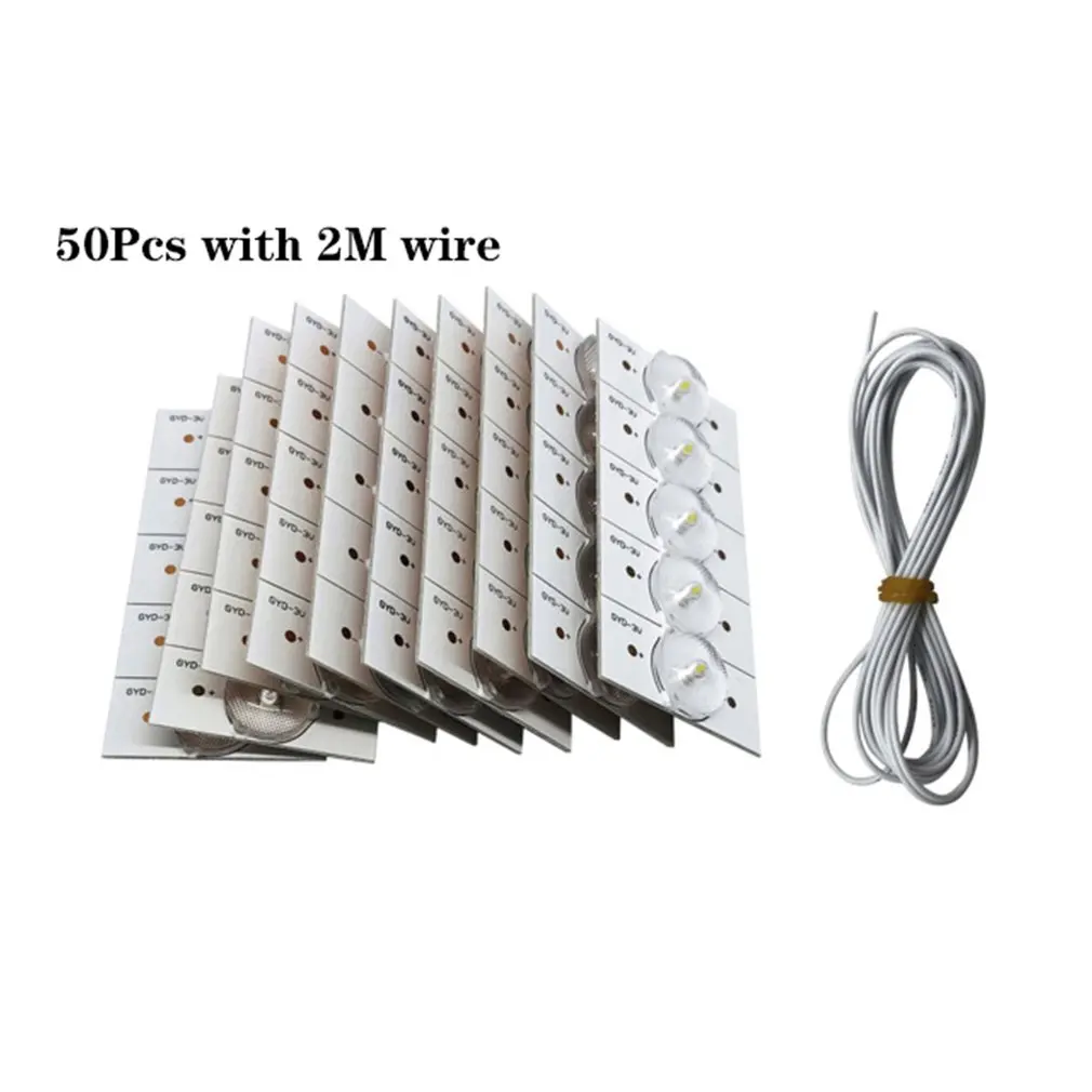 

100PCS 3V SMD Lamp Beads with Optical Lens Fliter for 32-65 inch LED TV Repair