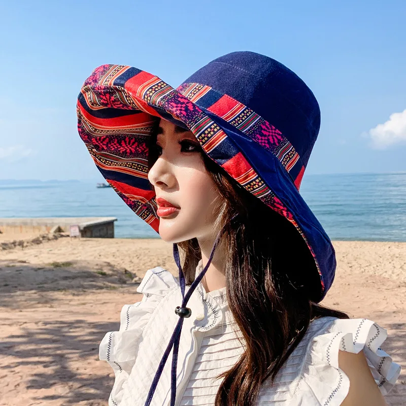 Панама женская двухсторонняя на все сезоны шляпа от солнца с полями защита |