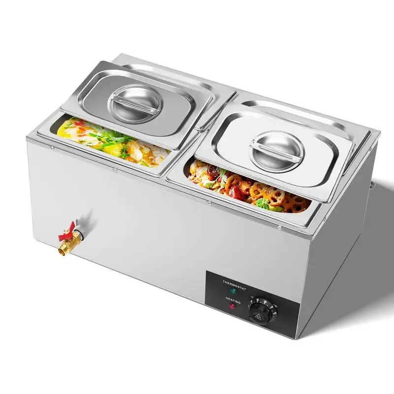 Подогреватель для буфета коммерческая настольная Пароварка из нержавеющей