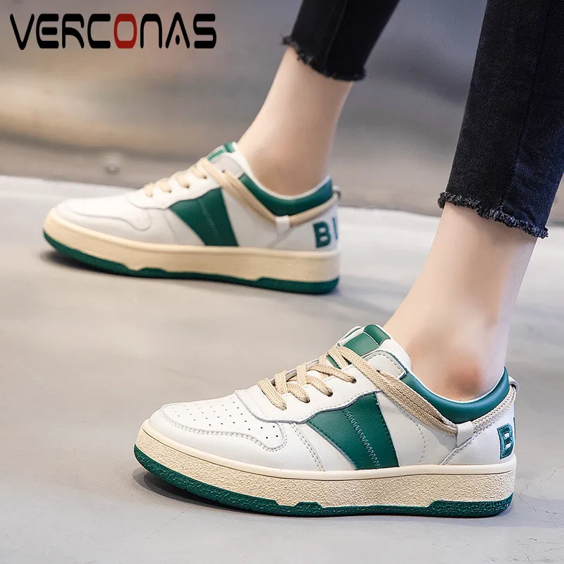 

VERCONAS новинка, Классический Модный женский бренд, смешанные цвета, четыре сезона, весна-лето, бычья кожа, лаконичная, повседневная искусствен...