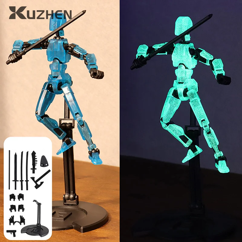 Фосфоресцирующий многошарнирный подвижный моделирующий Робот 3D Печатный