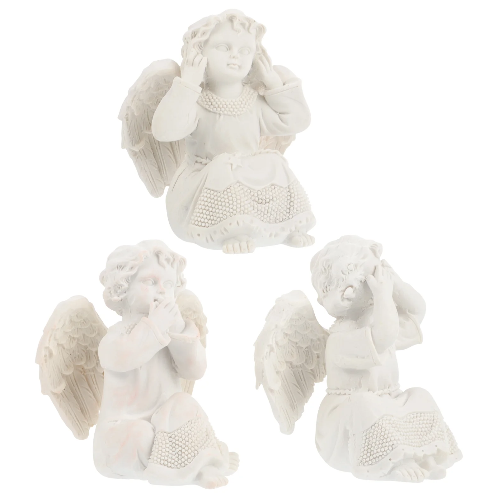 

Garden Angel Statue Figurine Cherub Figurines Statuesangels Sculpture Resin Outdoor Ornaments Baby Cherubs Praying Clown Decor