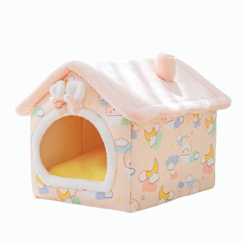 Hot sale Autumn and winter all seasons three dimensional rabbit ear dog cat pet house pet cat removable washable nest supplies