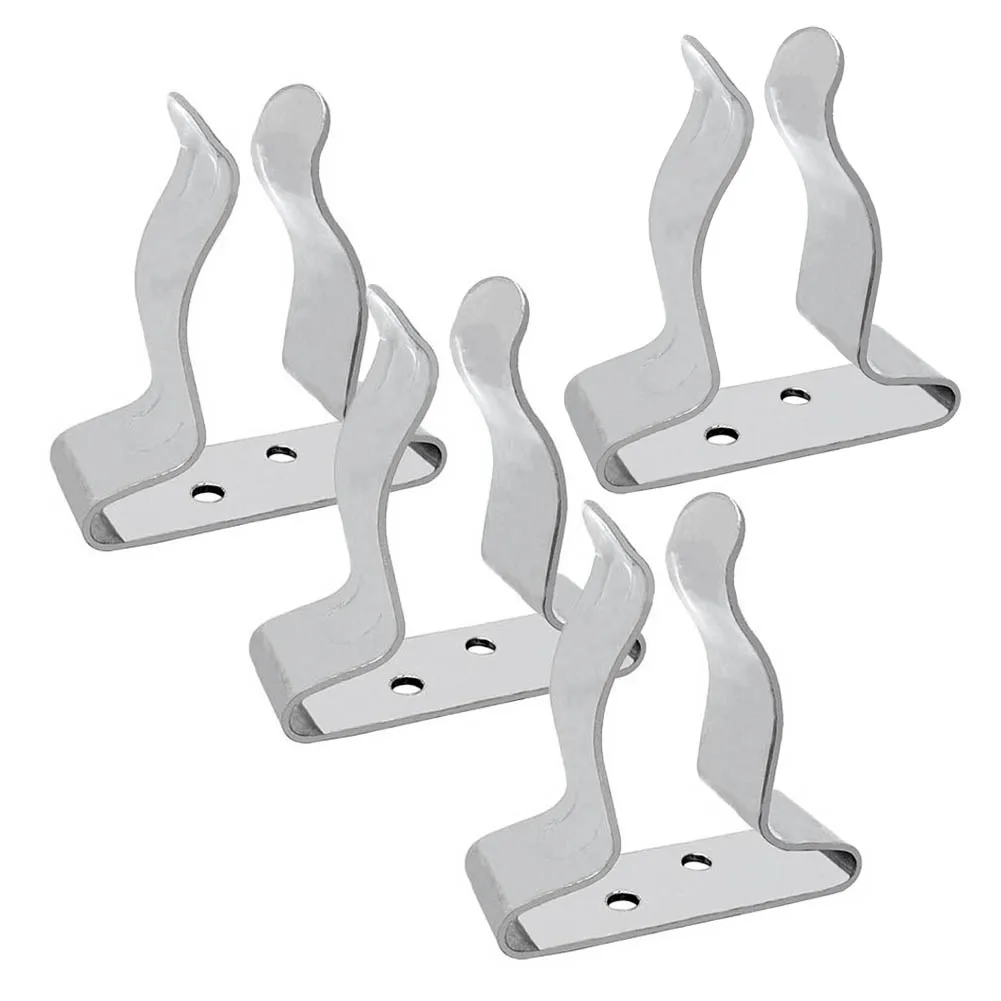 

4pcs Universal Marine Paddle Hook Clips Clamp Bracket Fixture Large Stainless Steel 304 Fit For 5/8inch To 1inch Tube