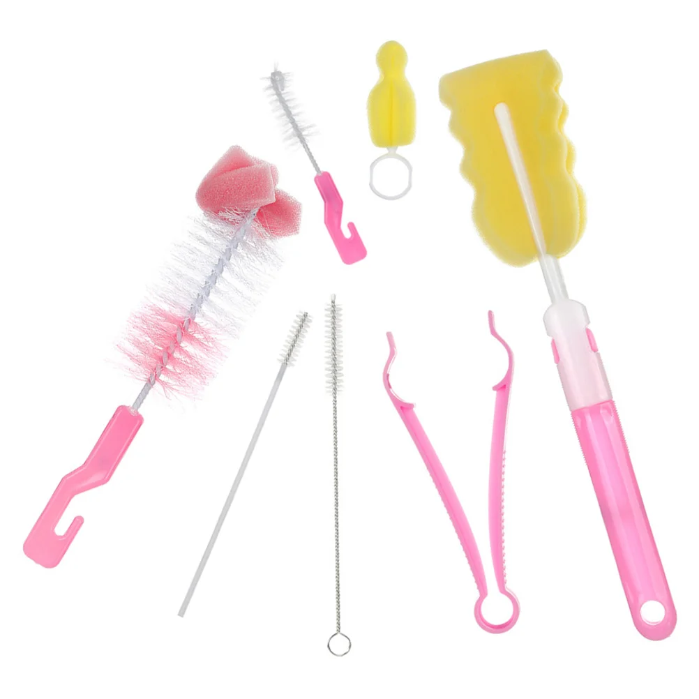 

Brush Bottle Baby Cleaner Cleaning Tube Clamp Set Brushes Tumbler Mug Drinking Cup Straw Pipe Scrubbing Water Sponge Tongs