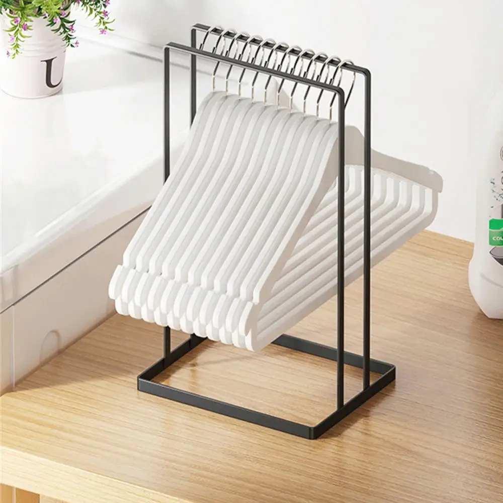 

Mini Metal Clothes Hanger Organizer Rack Iron Hanger Storage Holder Stacker For Closet & Room Laundry Room Drying Stand Shelf