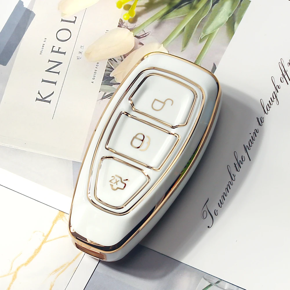 

KEYYOU Новый 3-кнопочный чехол для автомобильного ключа из ТПУ для Ford Focus 2 3 C-Max S-Max Fiesta Mondeo Kuga Ecosport Ranger Escape Galaxy