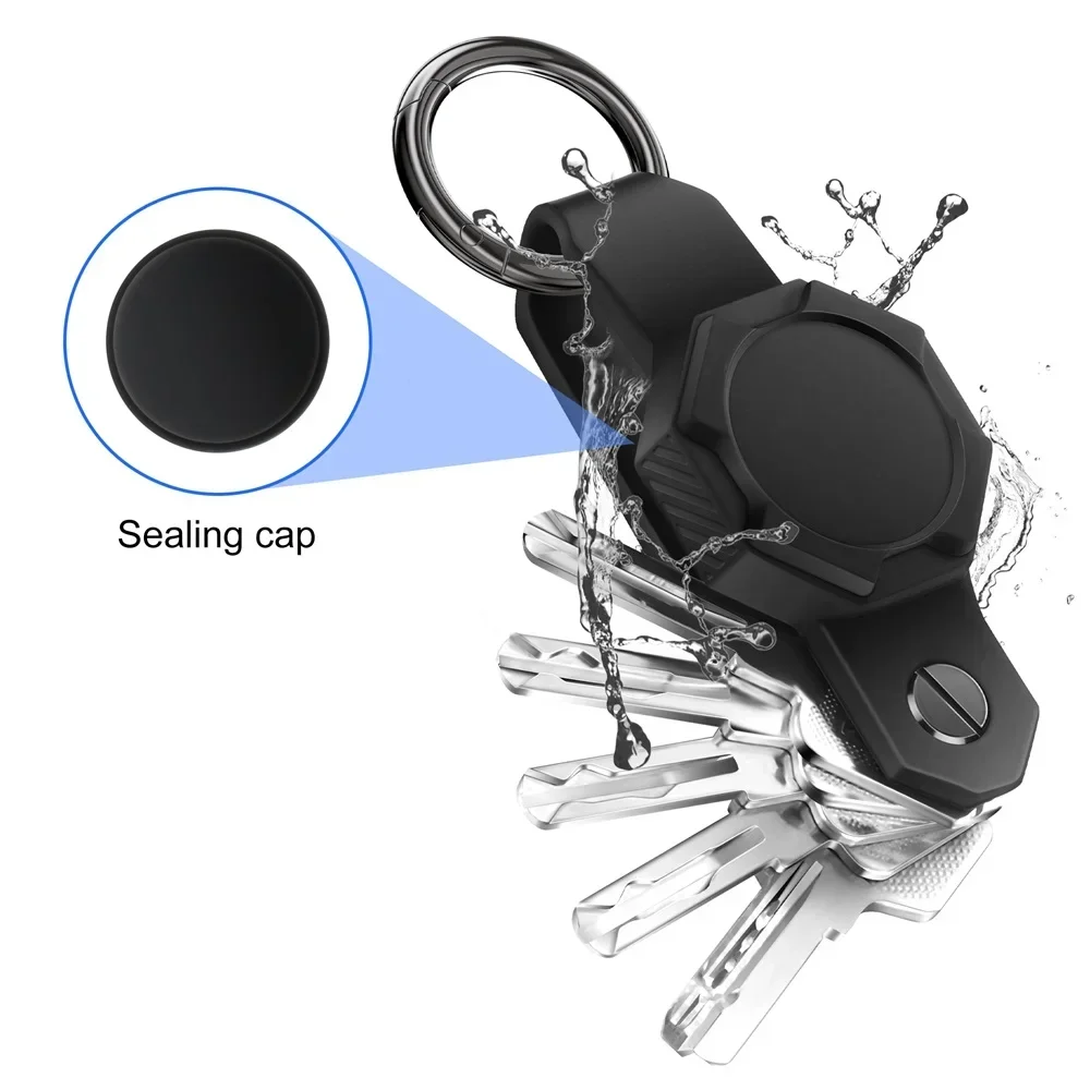 For Apple Airtags Keychain Silicone Case Waterproof Key Chain Ring Holder Man Accessories Organizer Anti-lost