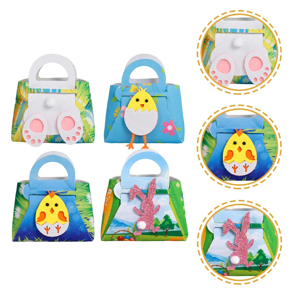

Easter Bunny Gift Treat Candy Tote Basket Egg Goodie Canvas Felt Favor Party Snack Pouch Treats Cookie Goodies Favors Bucket