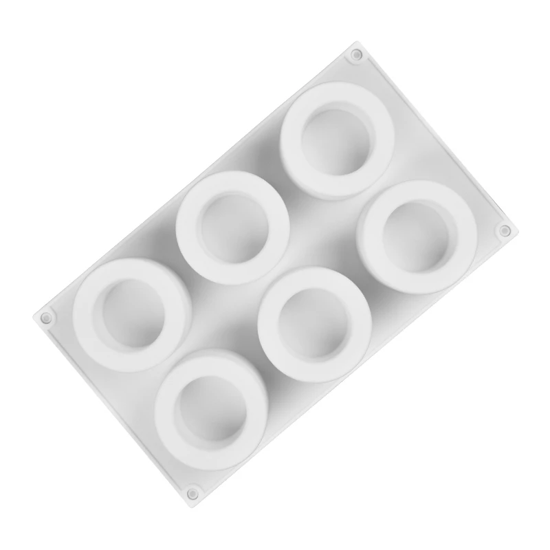 

6 Holes Cylinder Concrete Mold Silicone Flowerpot Mold Succulet Planter Pot Cement Mould Office Decoration