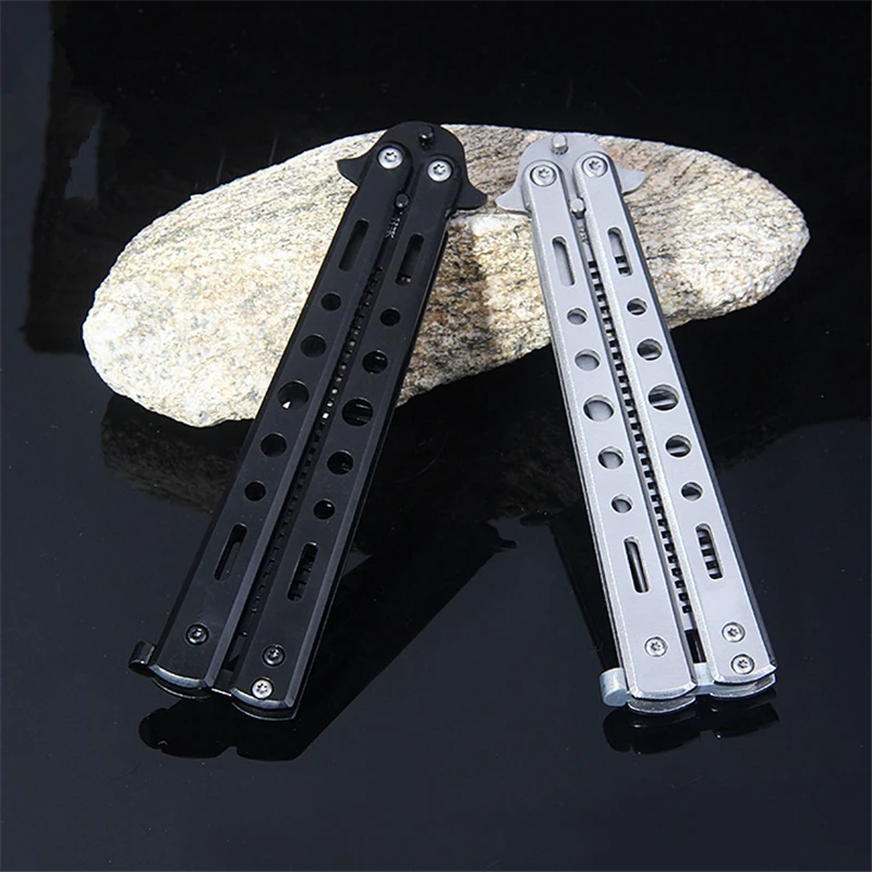 Складная расческа из нержавеющей стали Учебный нож бабочка для бороды щетки