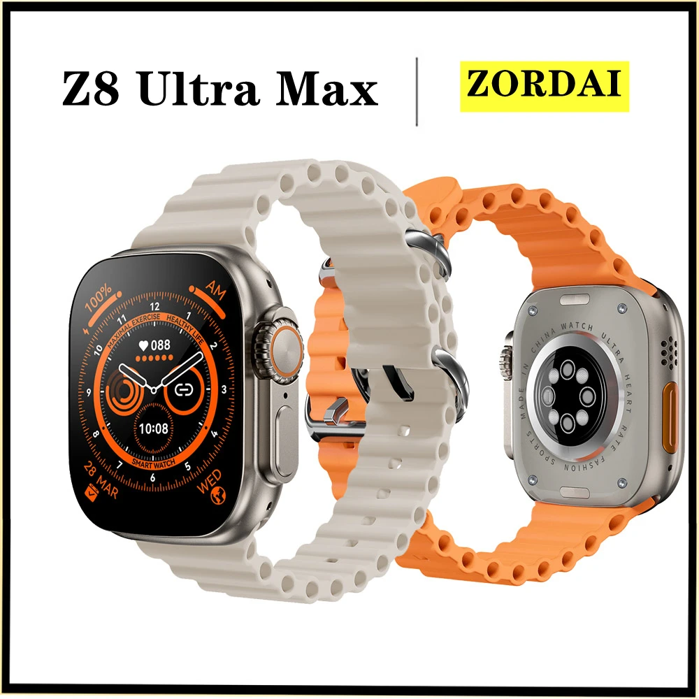 

ZORDAI ZD8 Ultra Max Smart Watch Series 8 1:1 Case 49mm 2.08" HD Screen Sport Smartwatch Men Bluetooth Call IP68 Waterproof