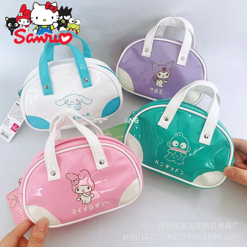 

Sanrio Melody Kuromi Hello Kitty Cinnamoroll Pochacco PU Leather Mini Handbag Modeling Pen Stationery Box Cosmetic Storage Bag