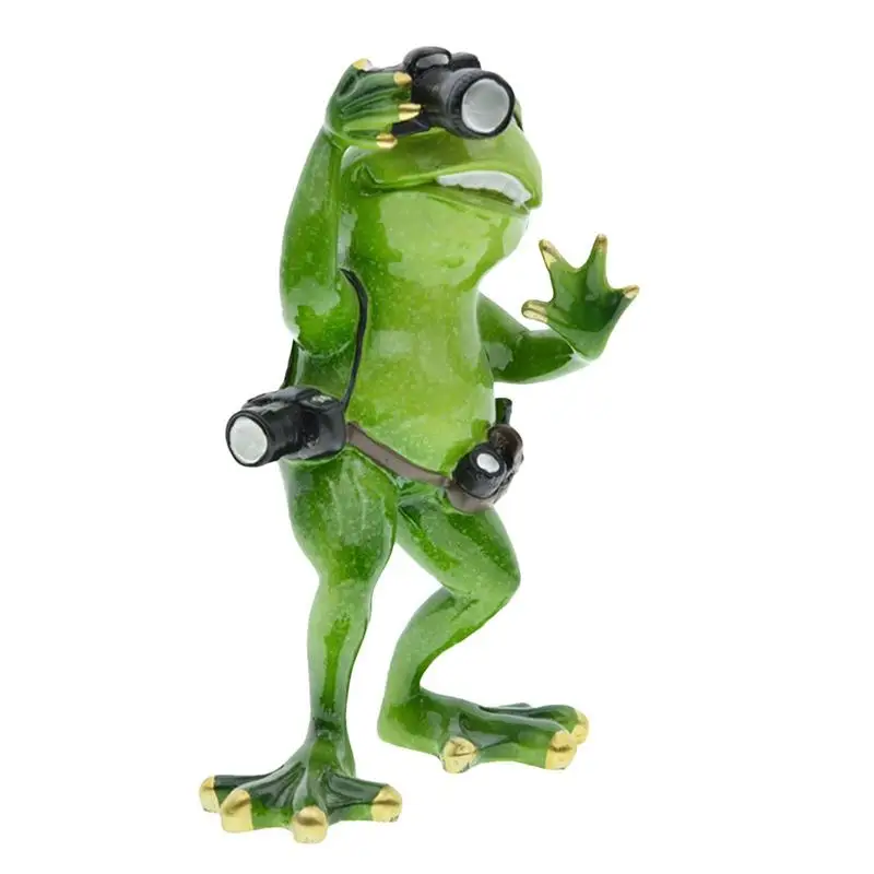 

Статуэтка лягушки из смолы, уличная забавная ковбойская садовая Статуэтка лягушки, настольное украшение, украшение для сада, газона, заднего двора